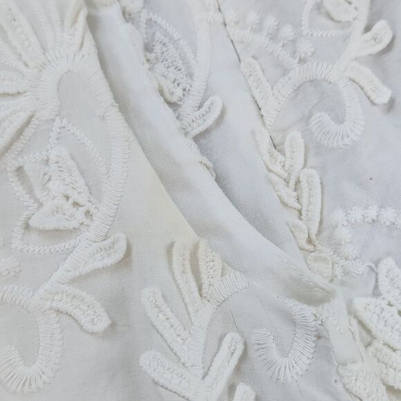 🔹️Anthropologie Wolven White Textured Floral Sleeveless Dress Small - Picture 12 of 12